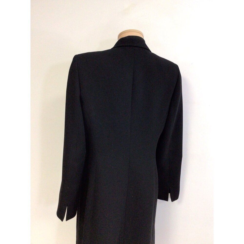 Jones Studio Long Black Coat Executive Jacket Womens 6 - Picture 5 of 9